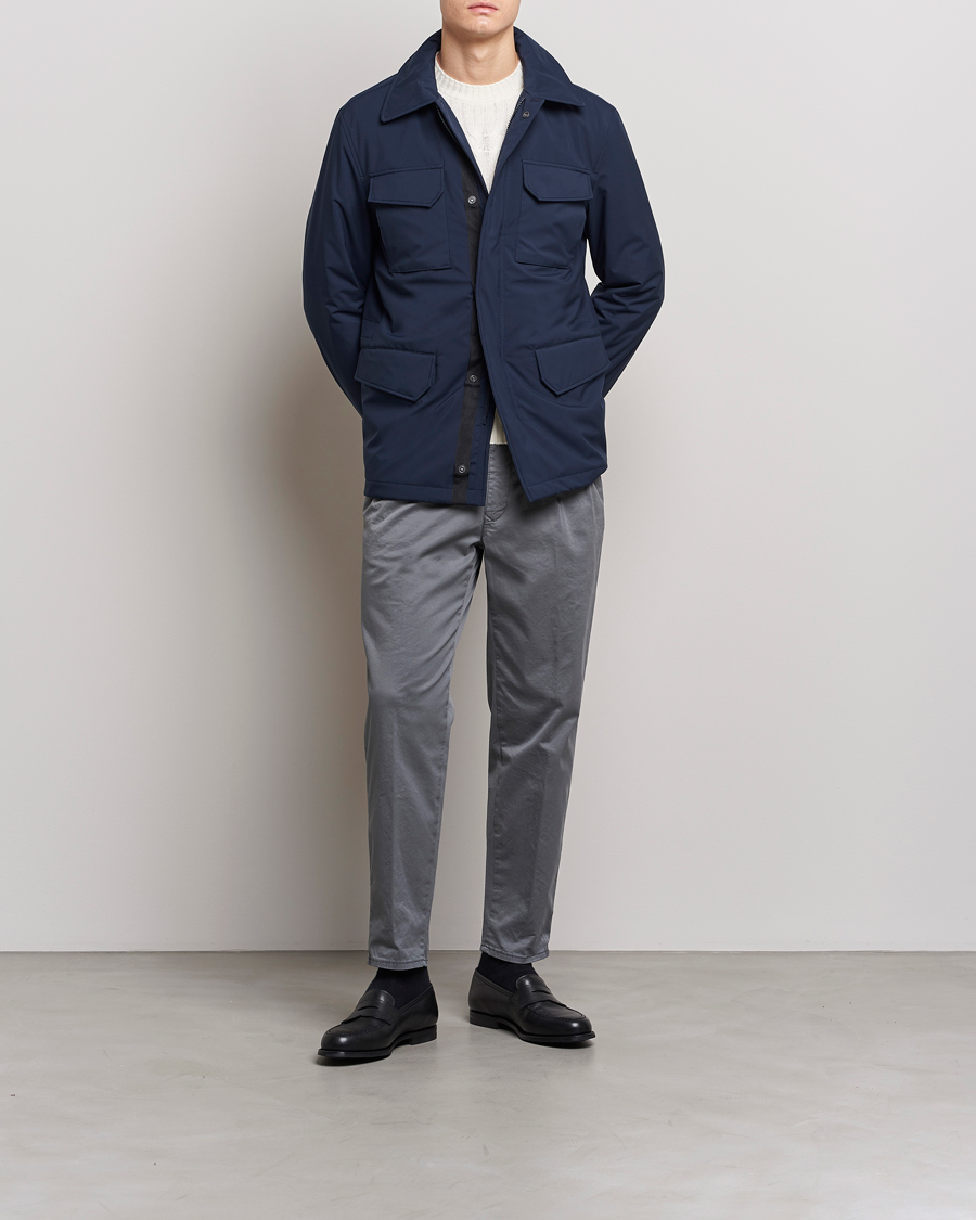 Herr | Jackor | Slowear | Nylon Field Jacket Navy