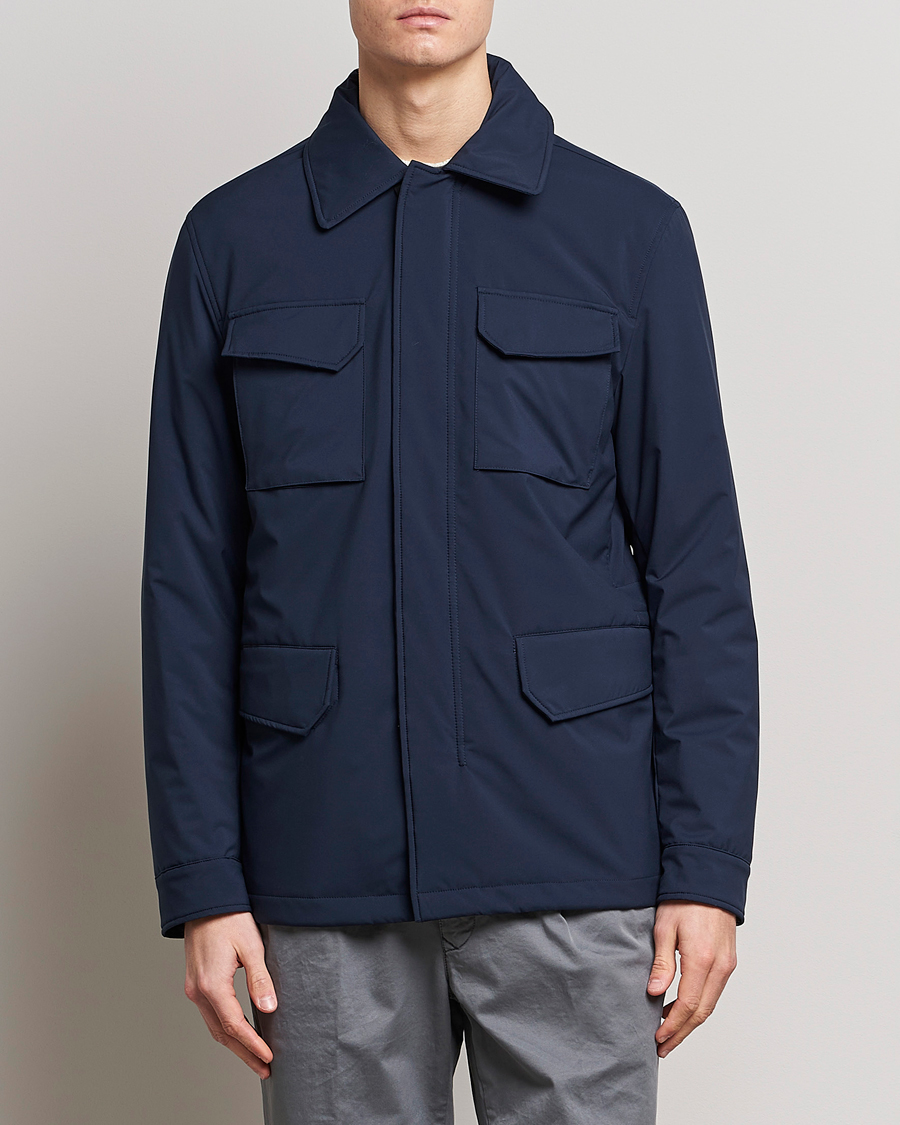 Herr | Field jackets | Slowear | Nylon Field Jacket Navy