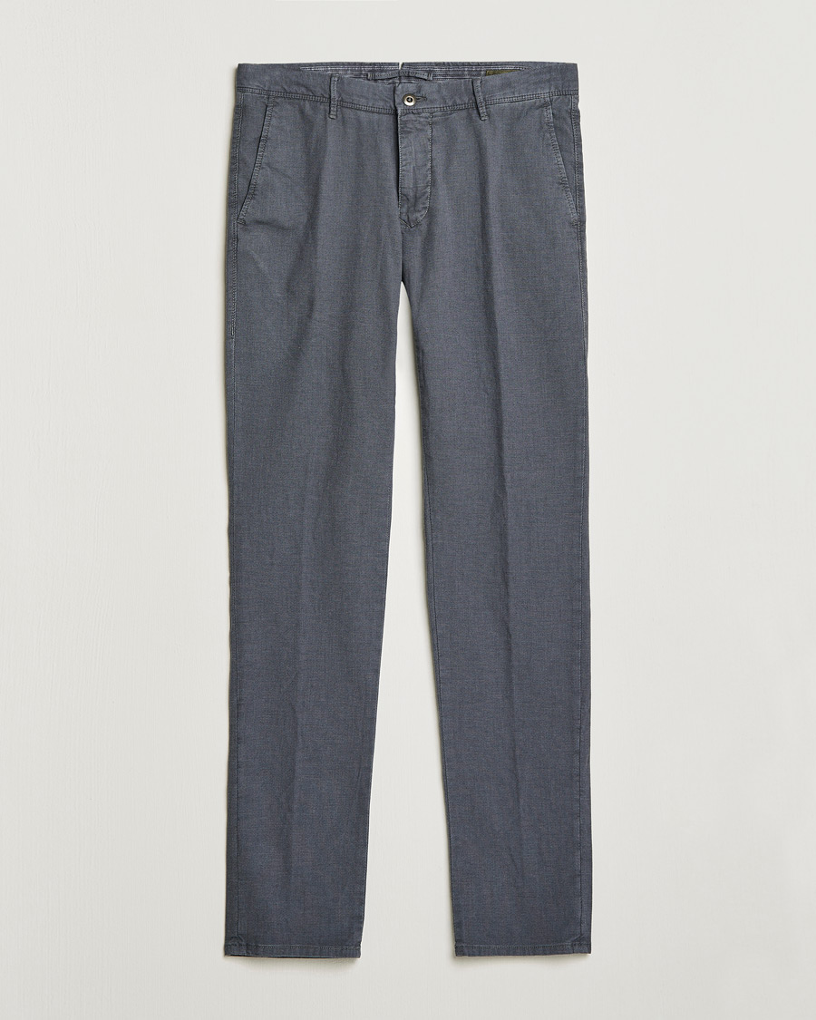 Herr | Byxor | Incotex | Slim Fit Overdyed Pattern Slacks Grey