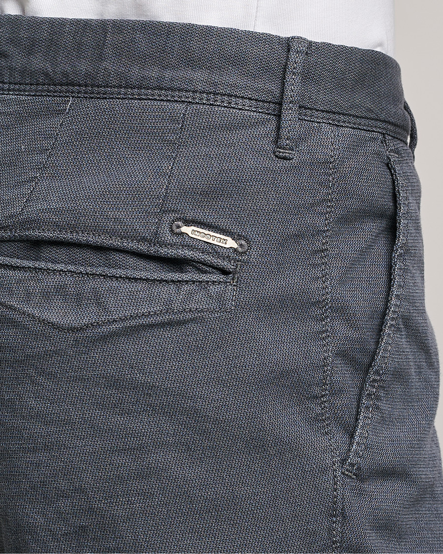 Herr | Byxor | Incotex | Slim Fit Overdyed Pattern Slacks Grey