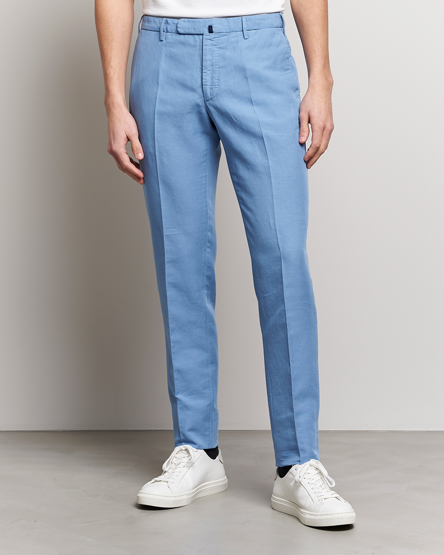Herr | Byxor | Incotex | Slim Fit Chinolino Trousers Light Blue