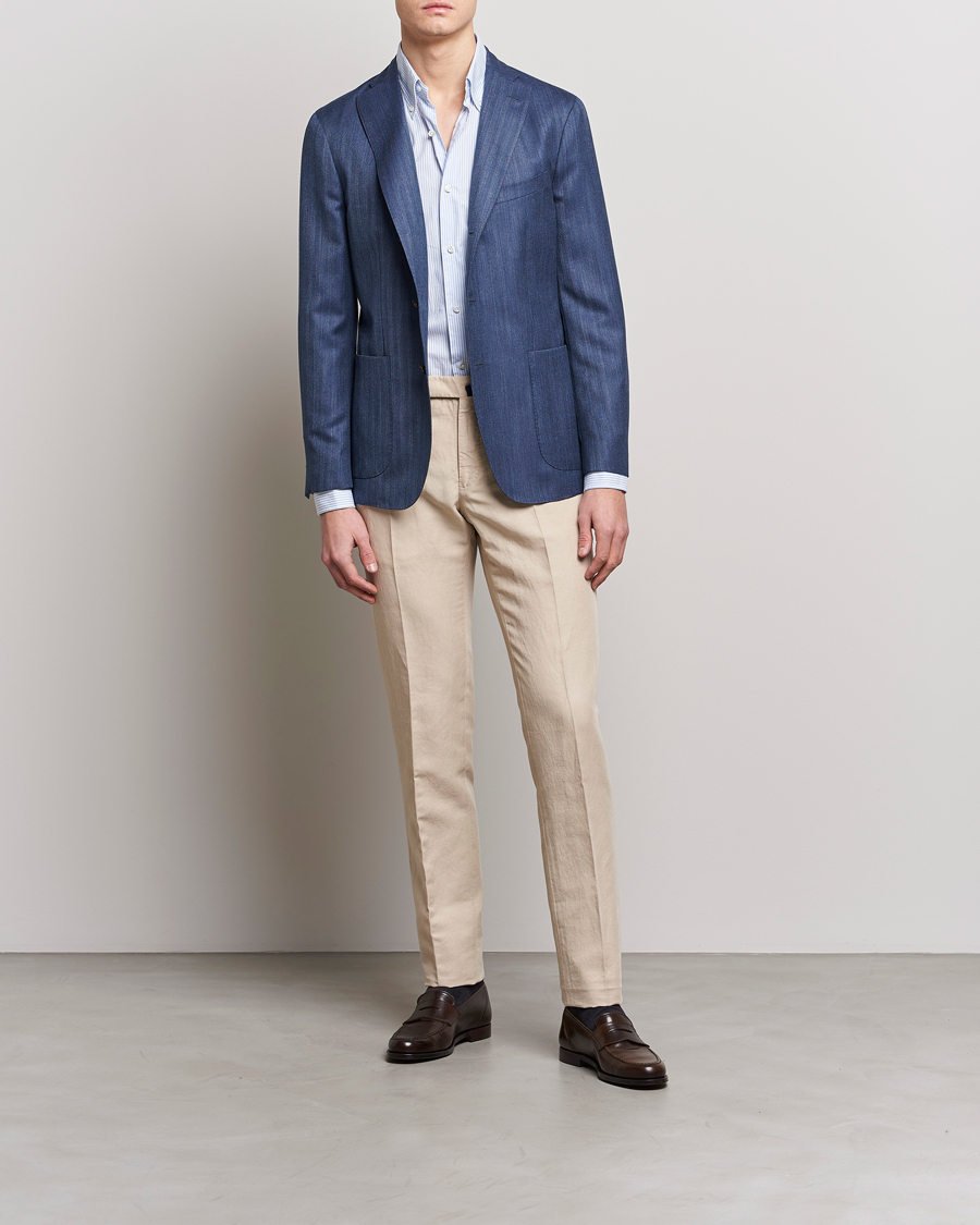 Herr | Byxor | Incotex | Slim Fit Chinolino Trousers Beige