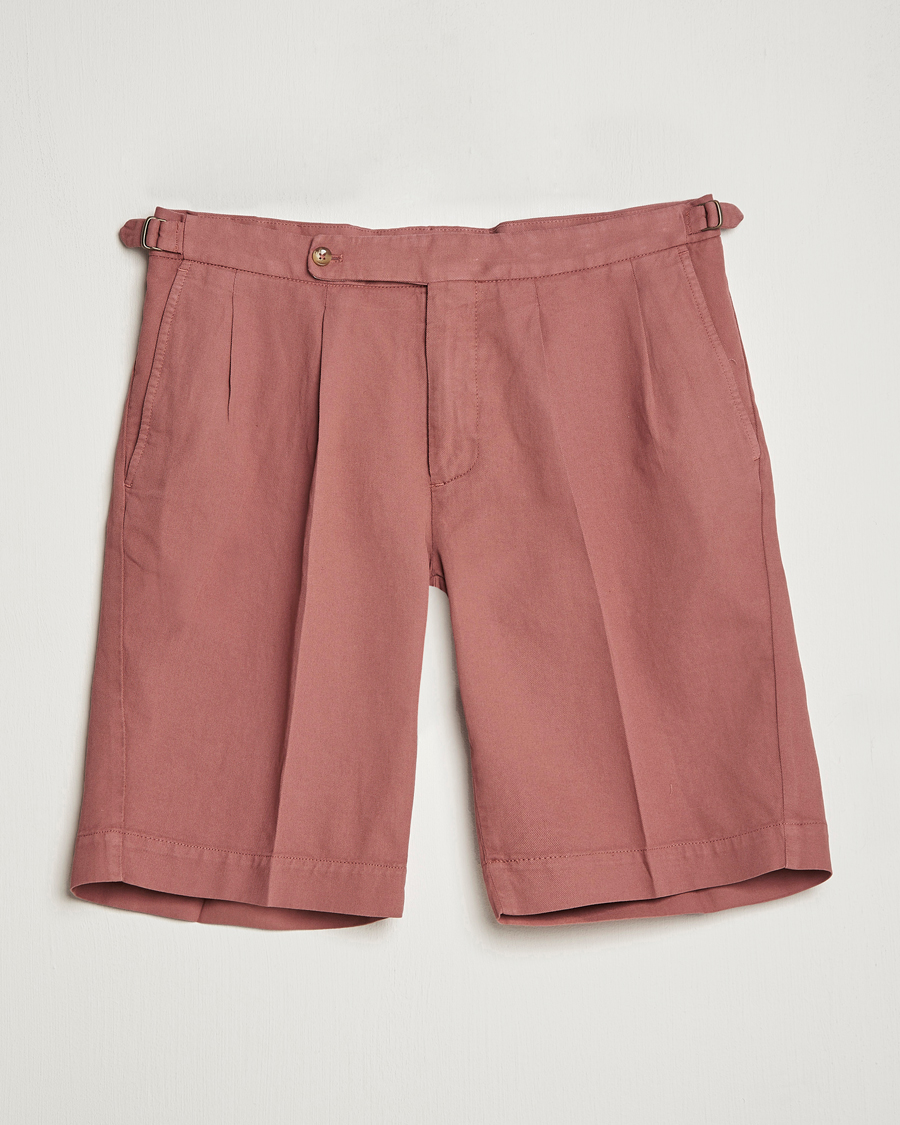 Herr | Shorts | Incotex | Pleated Chinolino Shorts Brick