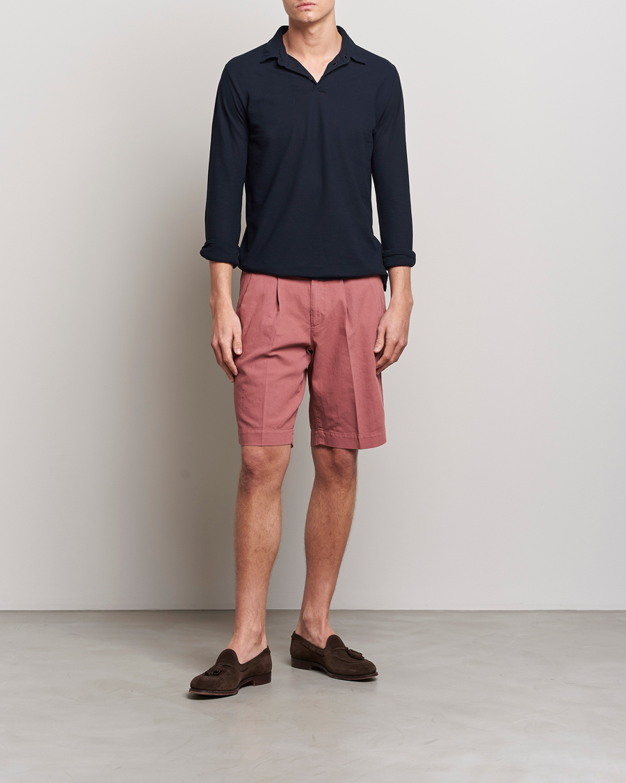 Herr | Shorts | Incotex | Pleated Chinolino Shorts Brick