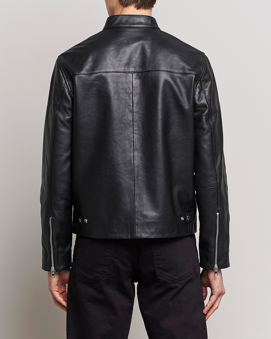 Herr | Jackor | J.Lindeberg | Boris Biker Leather Jacket Black