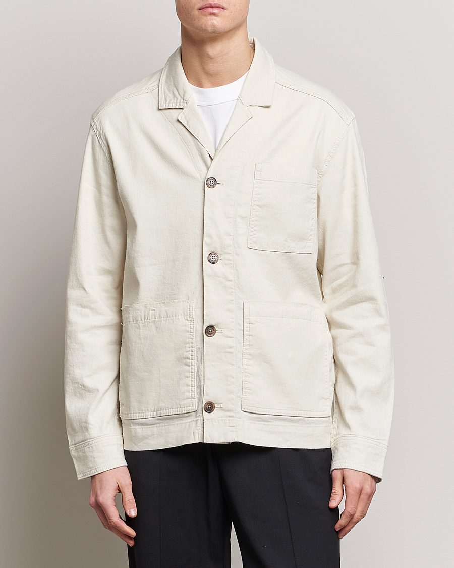 Herr | Skjortjackor | J.Lindeberg | Errol Linen/Cotton Workwear Overshirt Turtledove