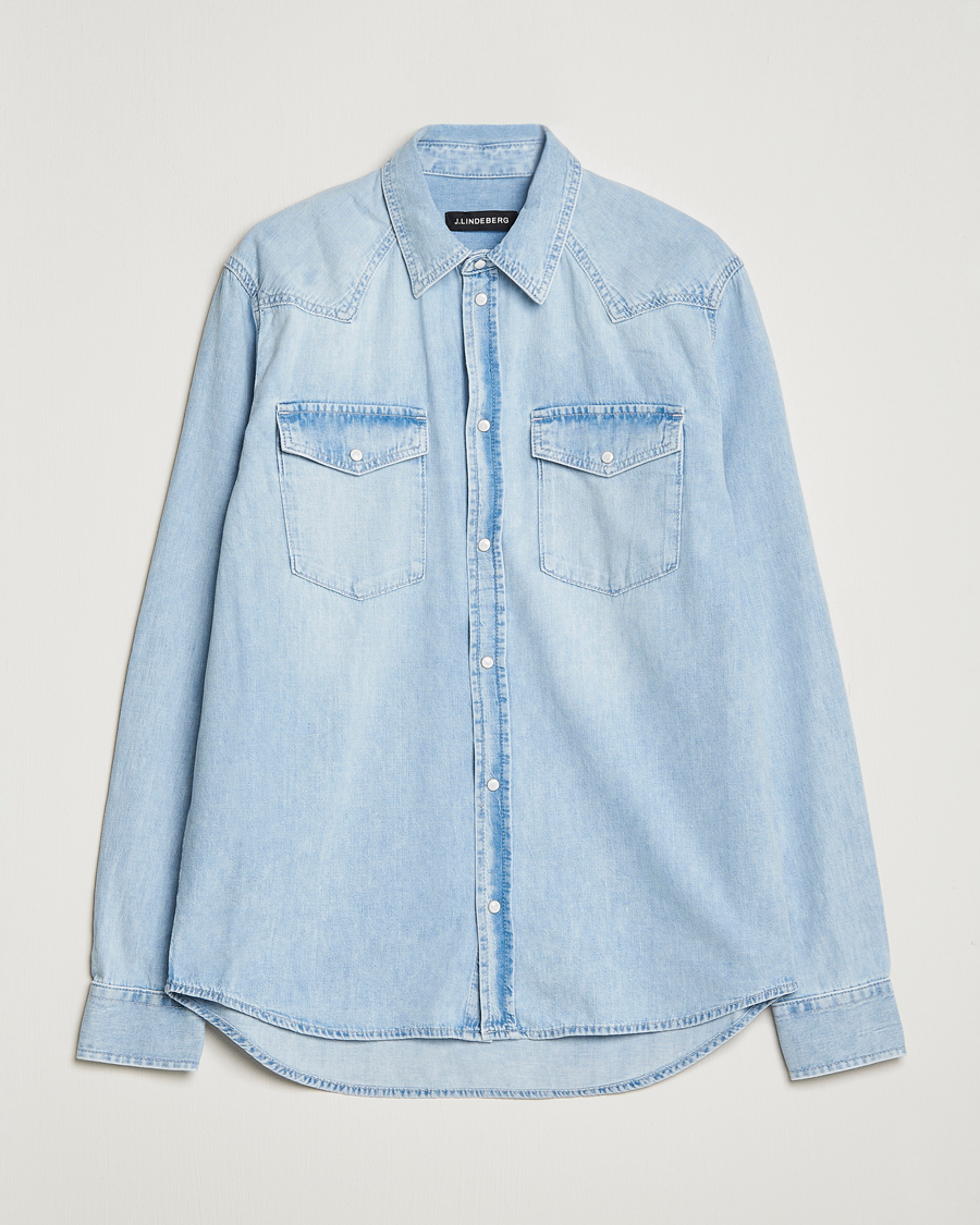Herr | Skjortor | J.Lindeberg | Carson Denim Shirt Light Blue