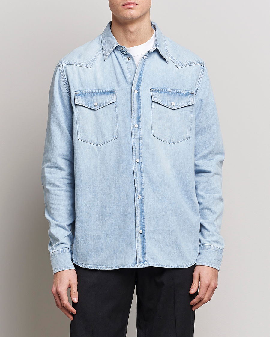 Herr | Jeansskjortor | J.Lindeberg | Carson Denim Shirt Light Blue