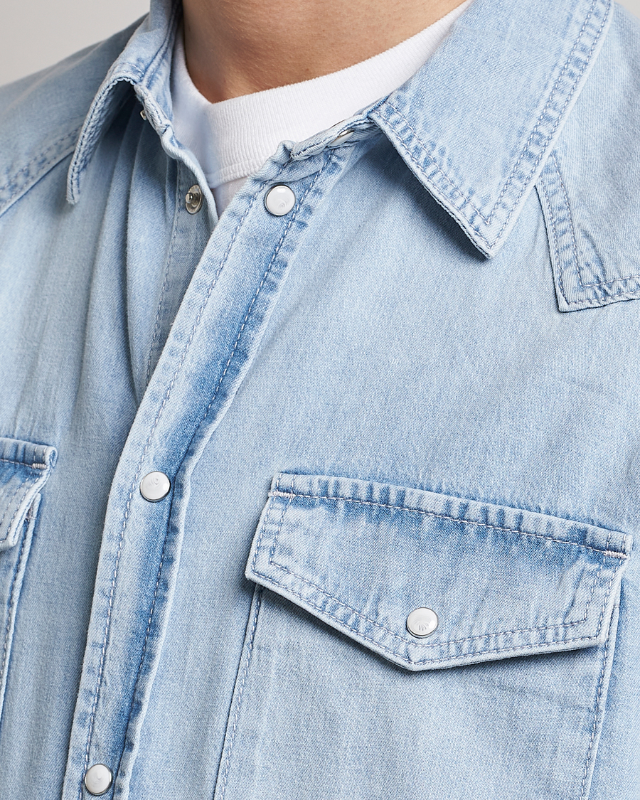 Herr | Skjortor | J.Lindeberg | Carson Denim Shirt Light Blue
