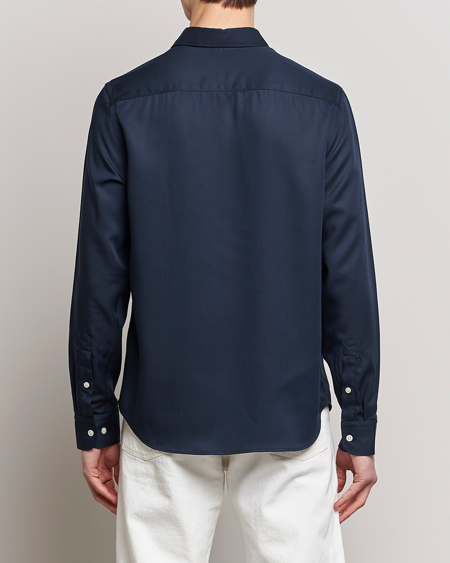 Herr | Skjortor | J.Lindeberg | Slim Fit Comfort Tencel Shirt Navy