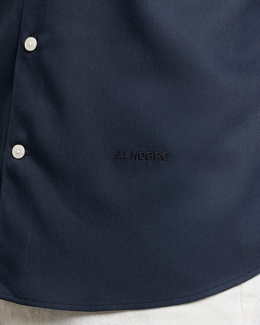 Herr | Skjortor | J.Lindeberg | Slim Fit Comfort Tencel Shirt Navy