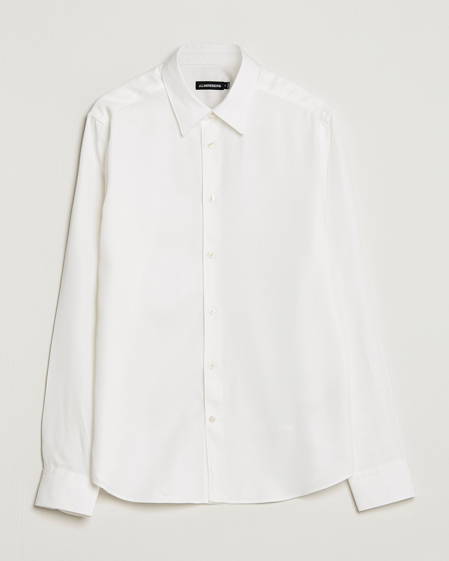 Herr | Skjortor | J.Lindeberg | Slim Fit Comfort Tencel Shirt Cloud White