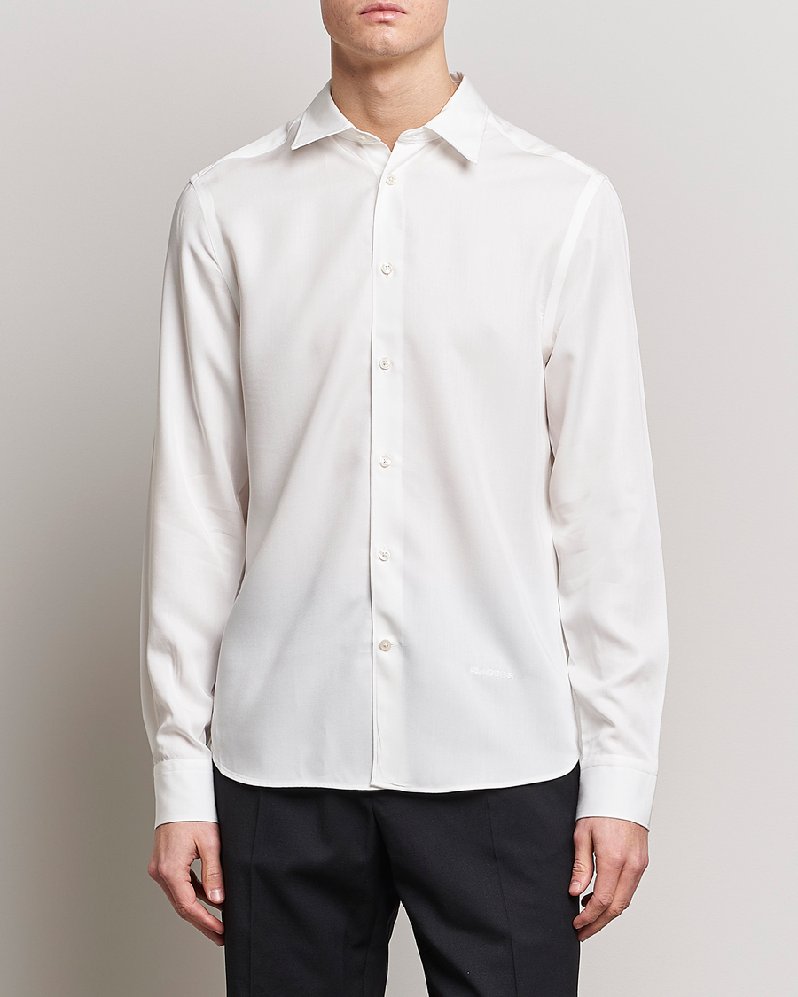 Herr | J.Lindeberg | J.Lindeberg | Slim Fit Comfort Tencel Shirt Cloud White
