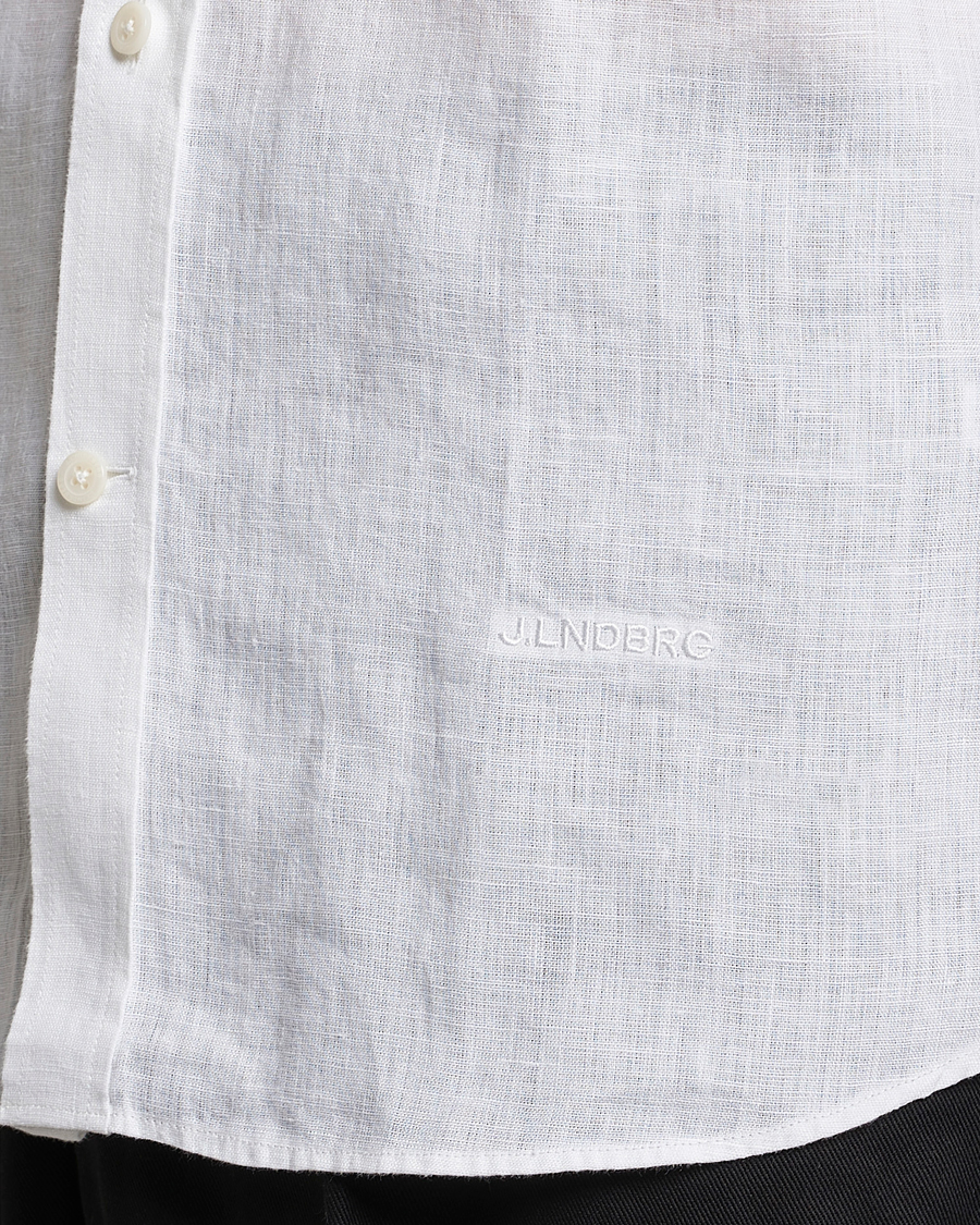 Herr | Skjortor | J.Lindeberg | Slim Fit Clean Linen Shirt White