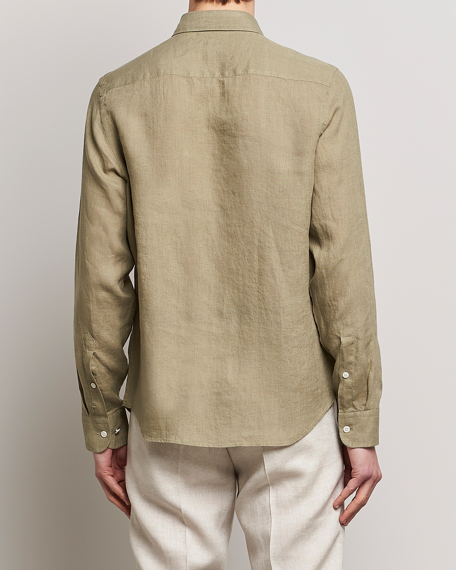 Herr | Skjortor | J.Lindeberg | Slim Fit Clean Linen Shirt Aloe