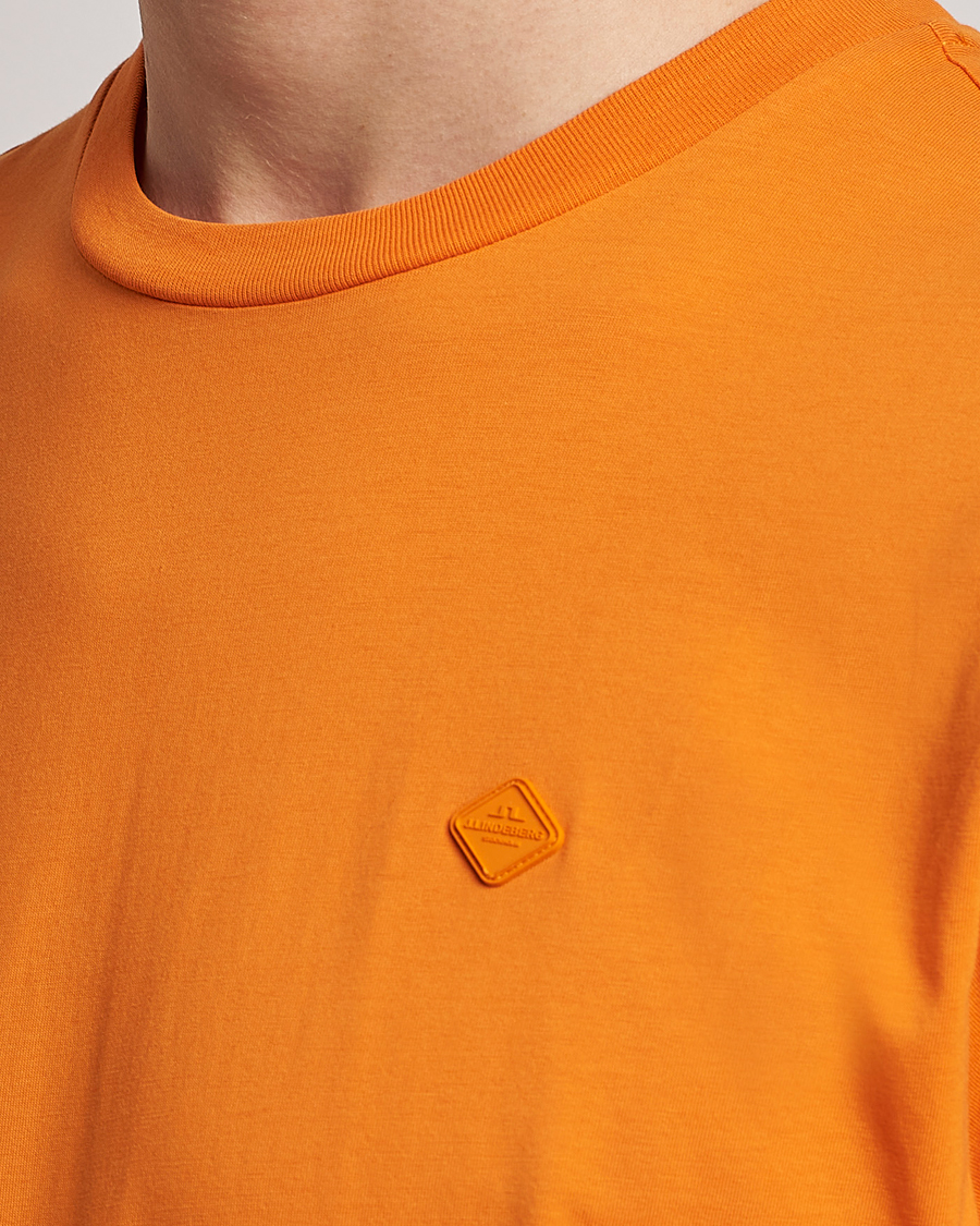 Herr | T-Shirts | J.Lindeberg | Dale Organic Cotton Patch T-Shirt Russet Orange
