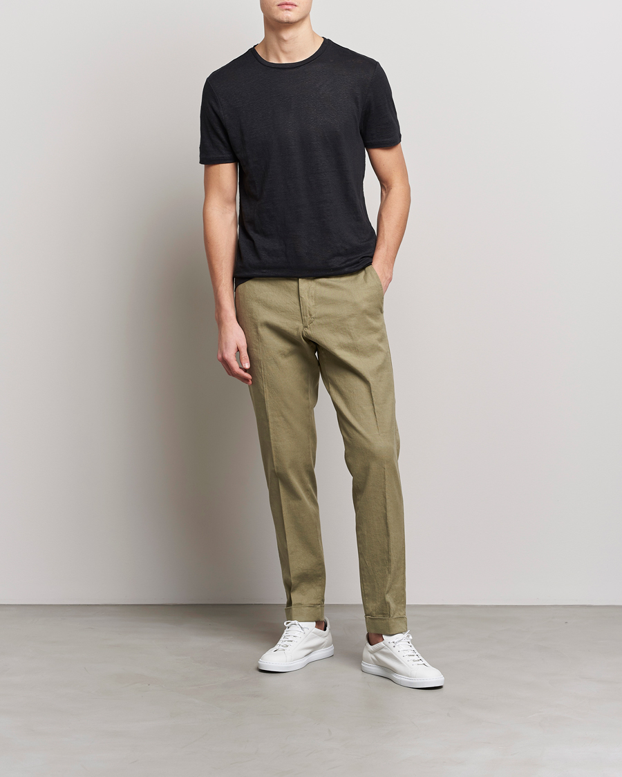 Herr | T-Shirts | J.Lindeberg | Coma Linen Tee Black