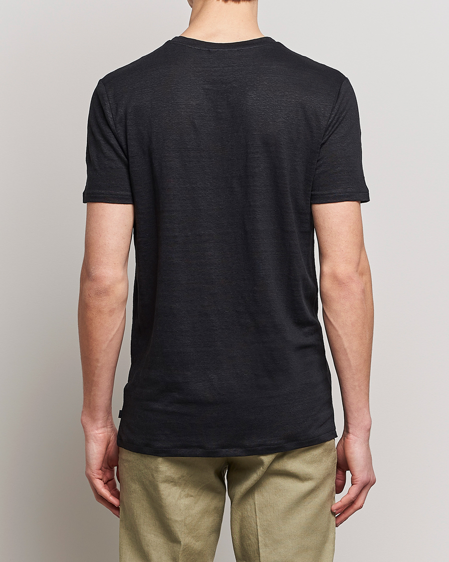 Herr | T-Shirts | J.Lindeberg | Coma Linen Tee Black