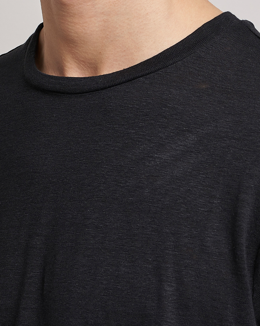 Herr | T-Shirts | J.Lindeberg | Coma Linen Tee Black