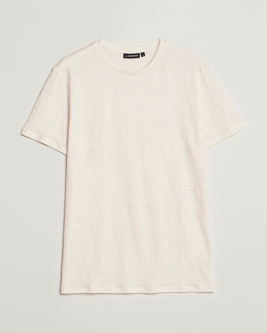 Herr | T-Shirts | J.Lindeberg | Coma Linen Tee Turtledove