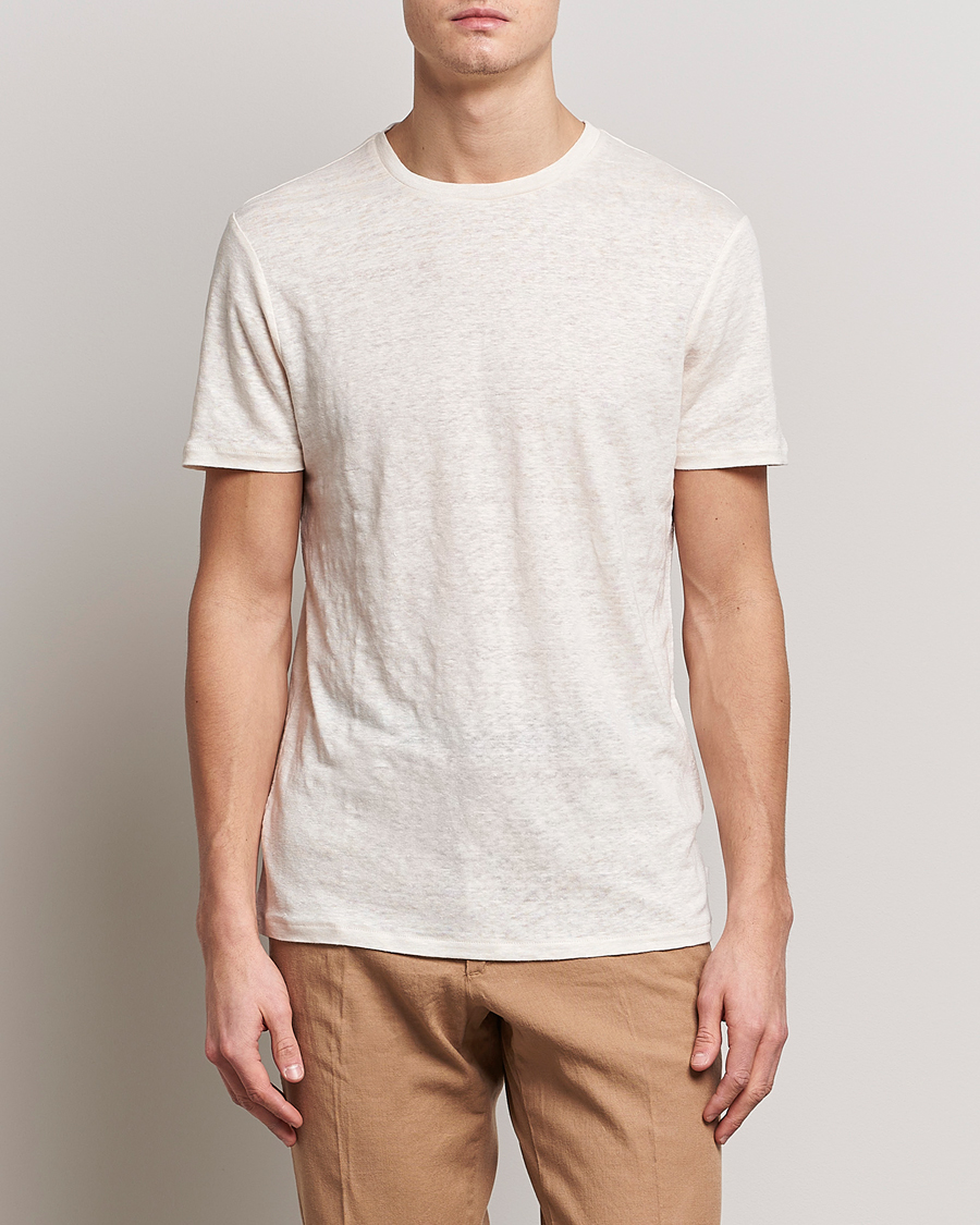 Herr | T-Shirts | J.Lindeberg | Coma Linen Tee Turtledove
