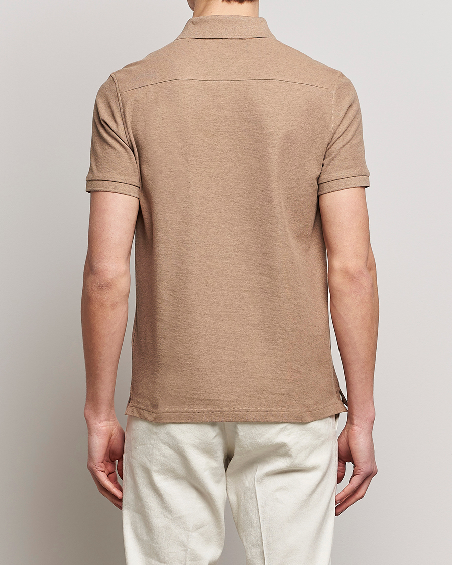 Herr | Pikéer | J.Lindeberg | Troy Clean Polo Tiger Brown Melange