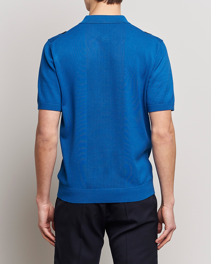 Herr | Pikéer | J.Lindeberg | Rey Stripe Knitted Polo Navy