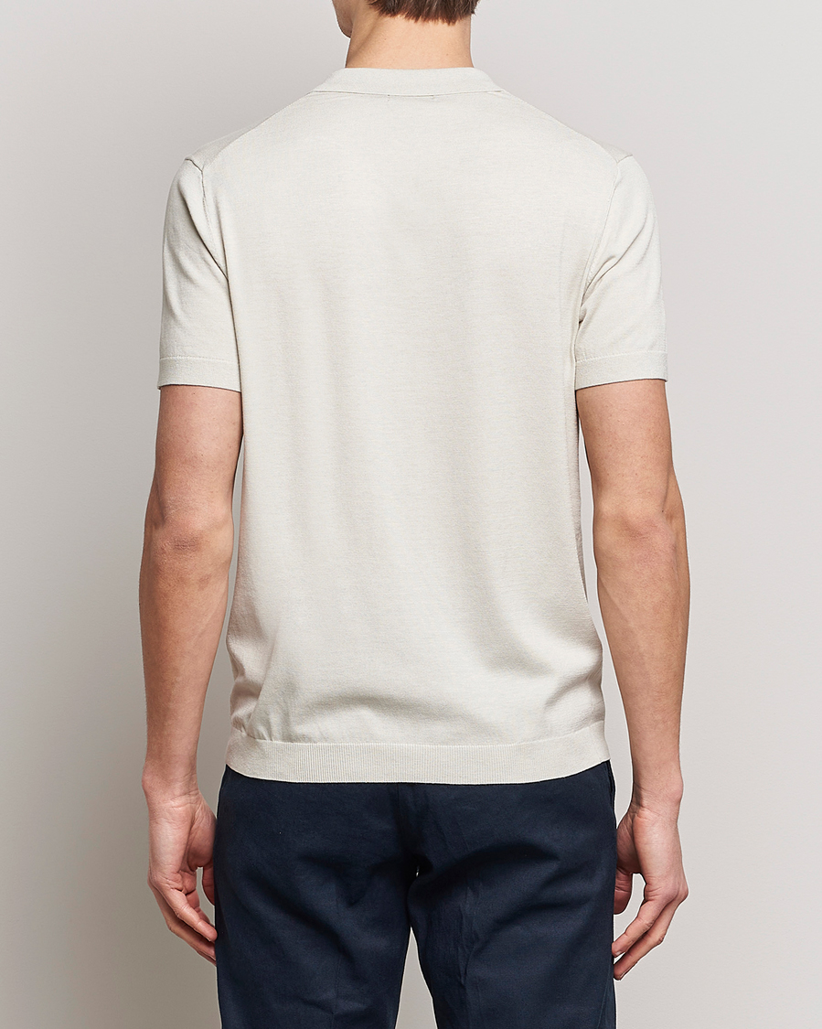 Herr | Pikéer | J.Lindeberg | Ridge Rayon Silk Polo Light Grey Melange