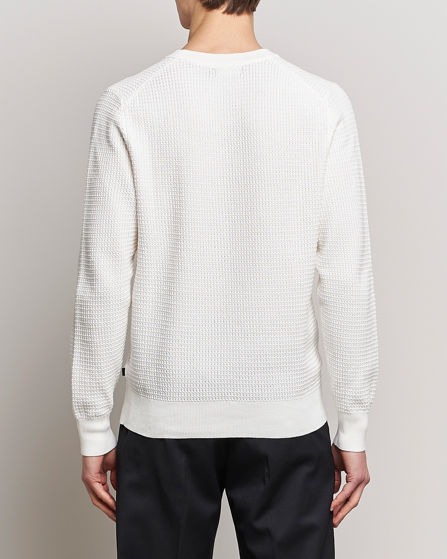 Herr | Tröjor | J.Lindeberg | Arthur Structure Organic Cotton Crew Neck Cloud White