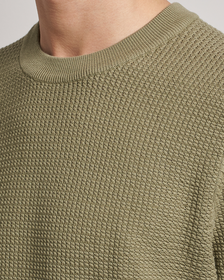 Herr | Tröjor | J.Lindeberg | Arthur Structure Organic Cotton Crew Neck Aloe