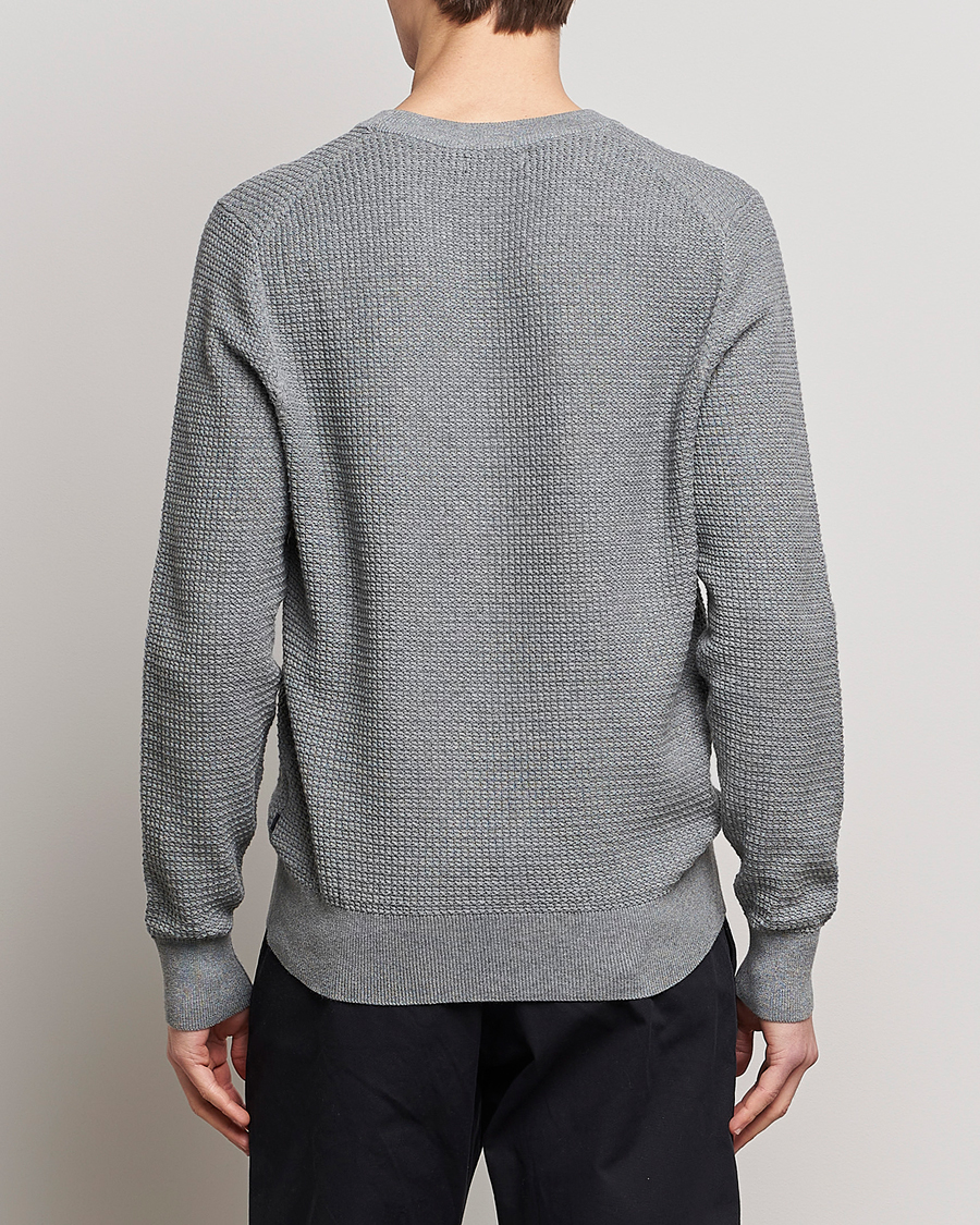 Herr | Tröjor | J.Lindeberg | Arthur Structure Organic Cotton Crew Neck Light Grey