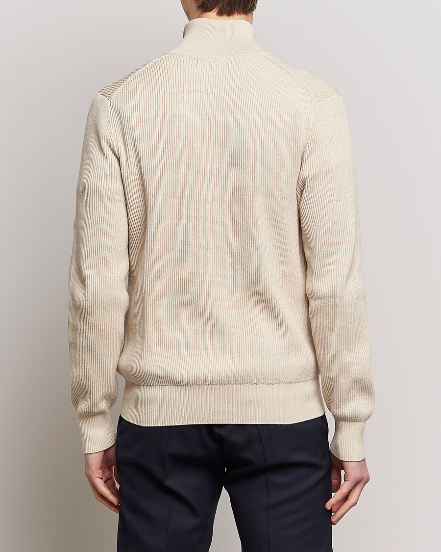 Herr | Tröjor | J.Lindeberg | Alex Half Zip Organic Cotton Sweater Turtledove