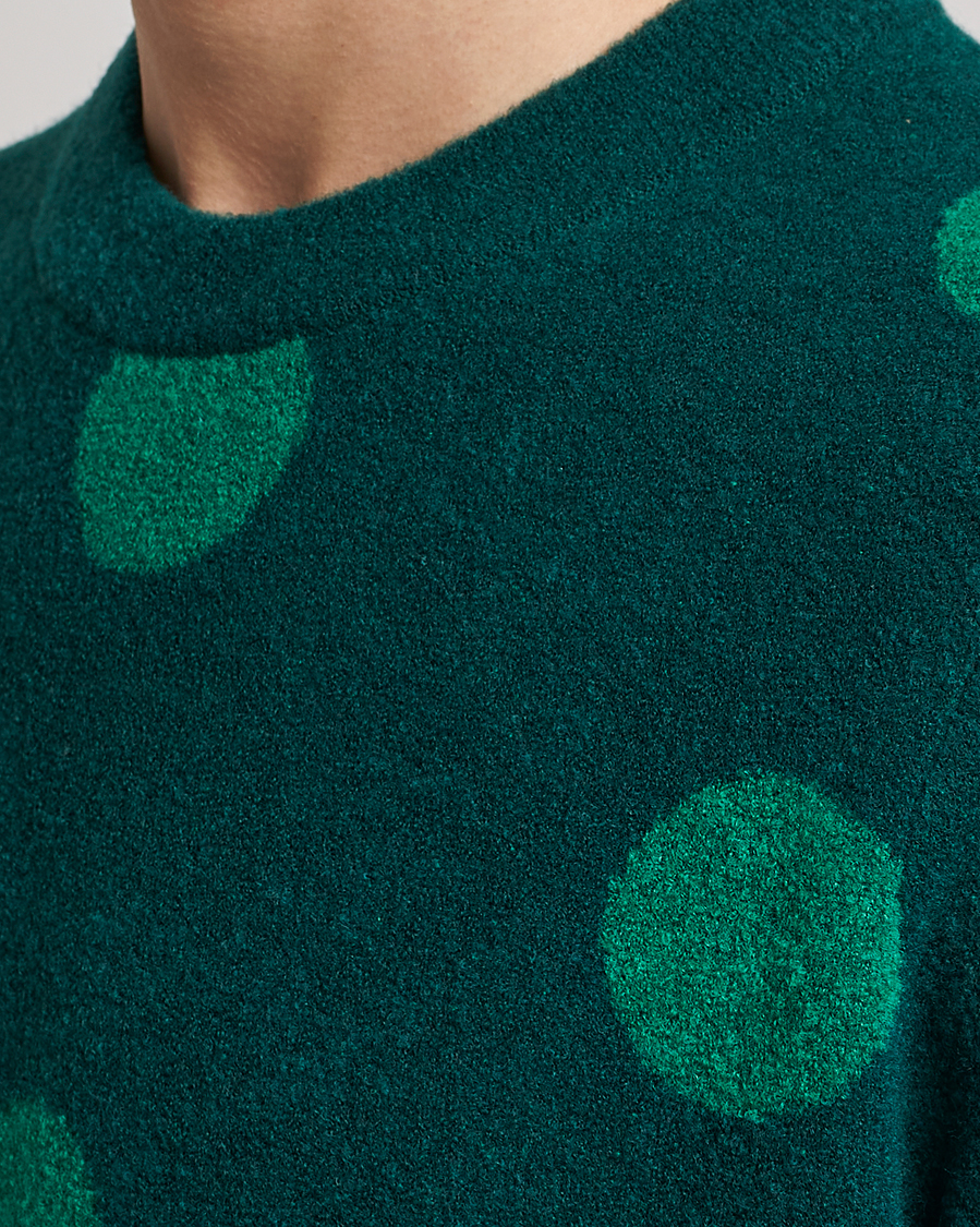 Herr | Tröjor | J.Lindeberg | Dotte Hairy Jacquard Crewneck Rain Forest