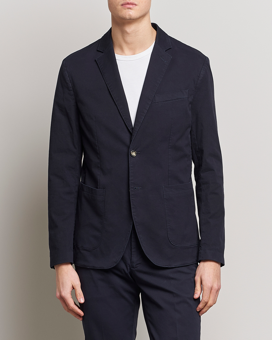 Herr | Kavajer | J.Lindeberg | Hopper Cotton Garment Dye Blazer Navy