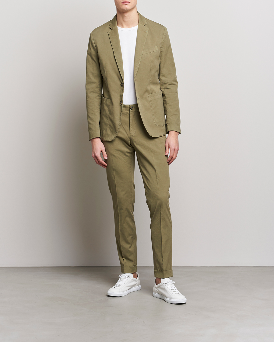 Herr | Byxor | J.Lindeberg | Grant Cotton Garment Dye Pants Aloe