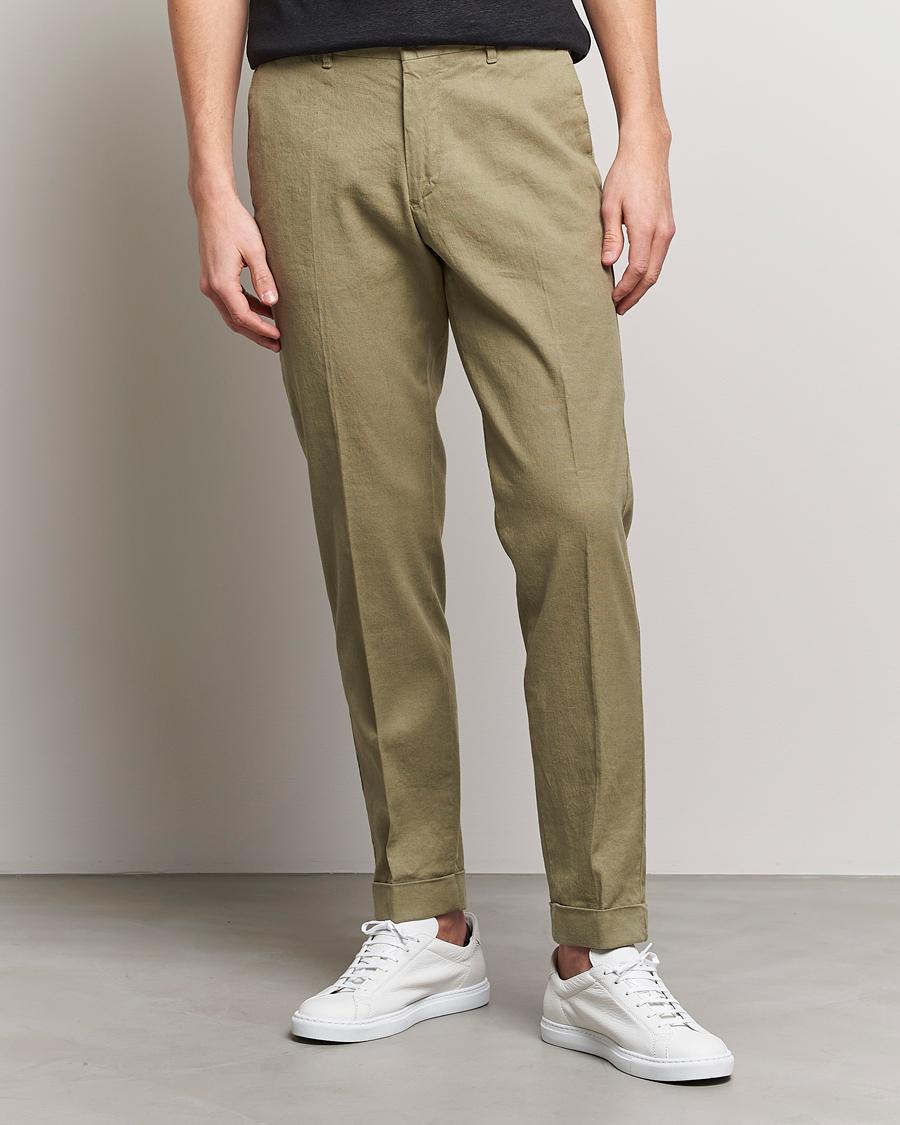 Herr | Byxor | J.Lindeberg | Grant Stretch Cotton/Linen Trousers Aloe