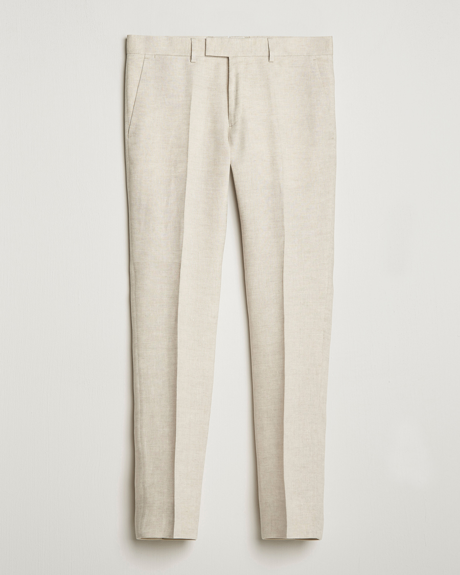 Herr | Byxor | J.Lindeberg | Grant Super Linen Trousers Safari Beige