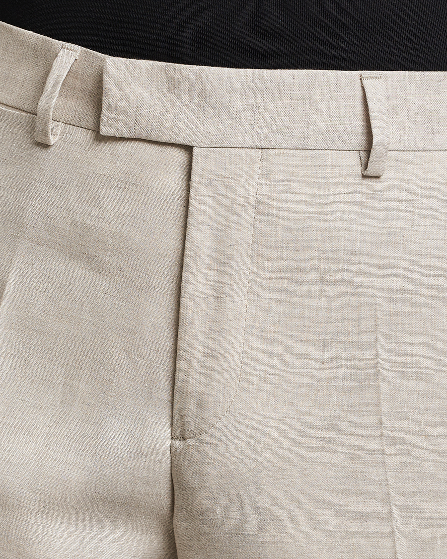 Herr | Byxor | J.Lindeberg | Grant Super Linen Trousers Safari Beige