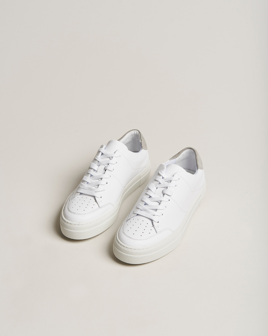 Herr | J.Lindeberg | J.Lindeberg | Art Signature Leather Sneaker White