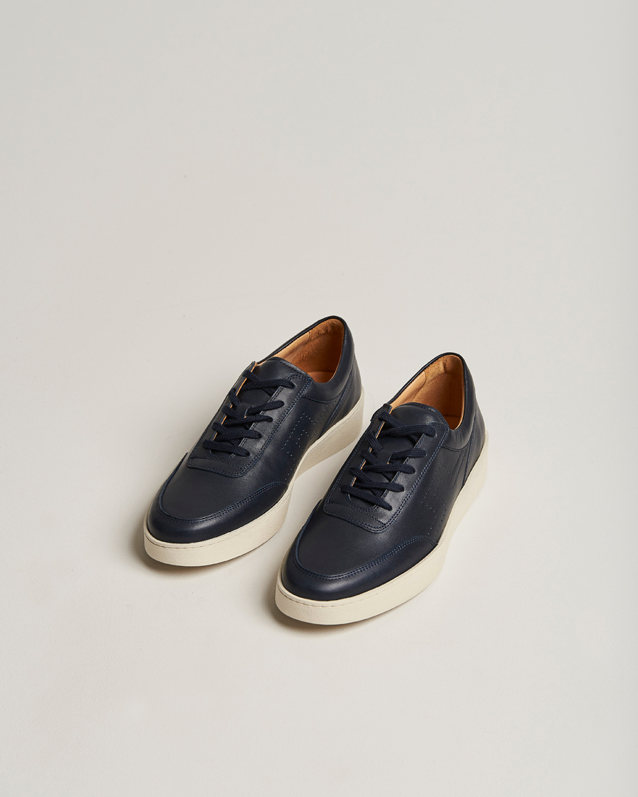 Herr | J.Lindeberg Art Tennis Leather Sneaker Navy | J.Lindeberg | Art Tennis Leather Sneaker Navy