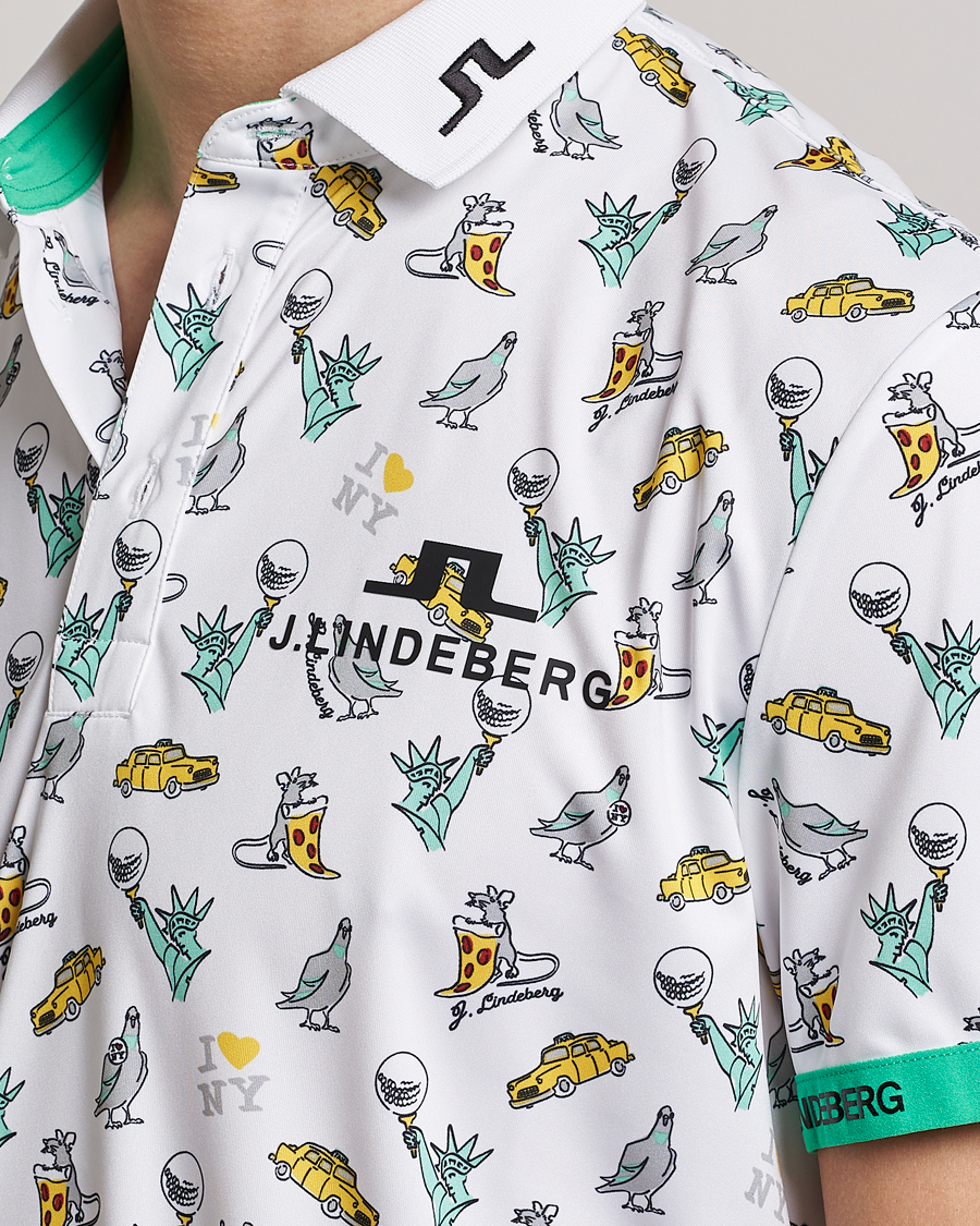 Herr | Pikéer | J.Lindeberg | KV PGA Printed Jersey Polo White