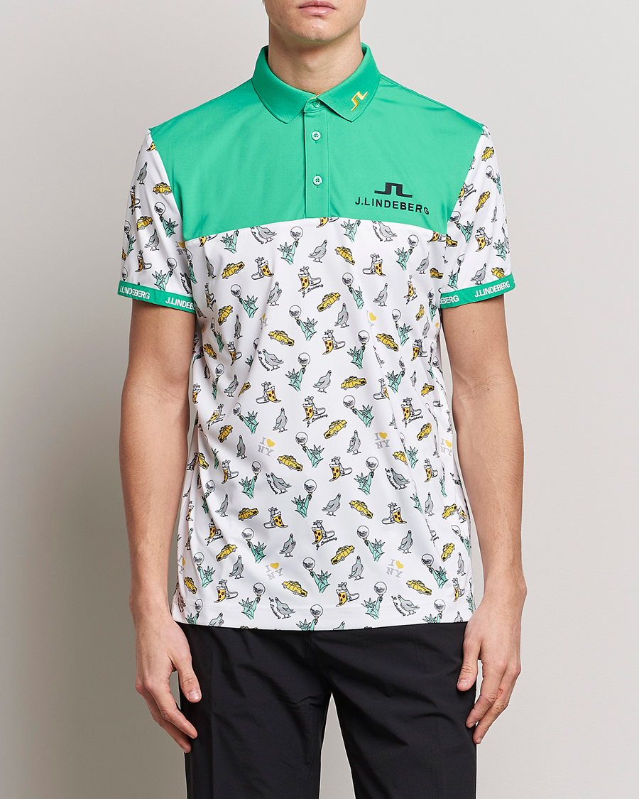 Herr | Golf | J.Lindeberg | Jeff PGA TX Jersey Polo White