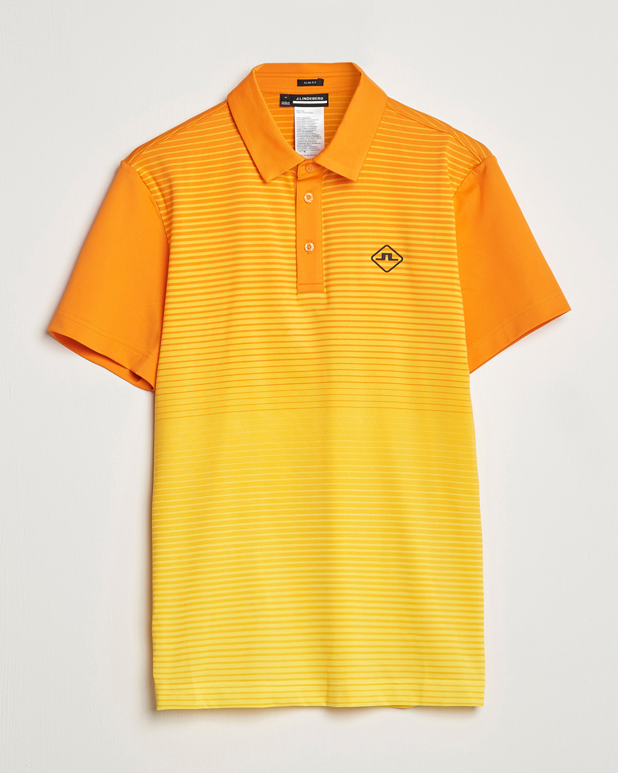 Herr | Pikéer | J.Lindeberg | Lowell Faded Slim Fit Polo Russet Orange