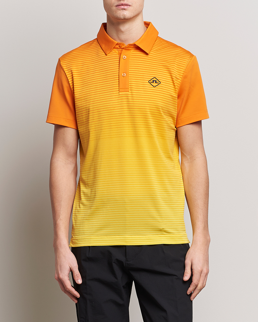 Herr | Pikéer | J.Lindeberg | Lowell Faded Slim Fit Polo Russet Orange