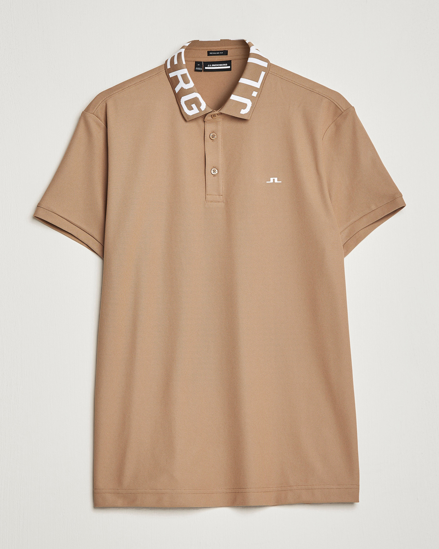 Herr | Pikéer | J.Lindeberg | Gus Regular Polo Tiger Brown