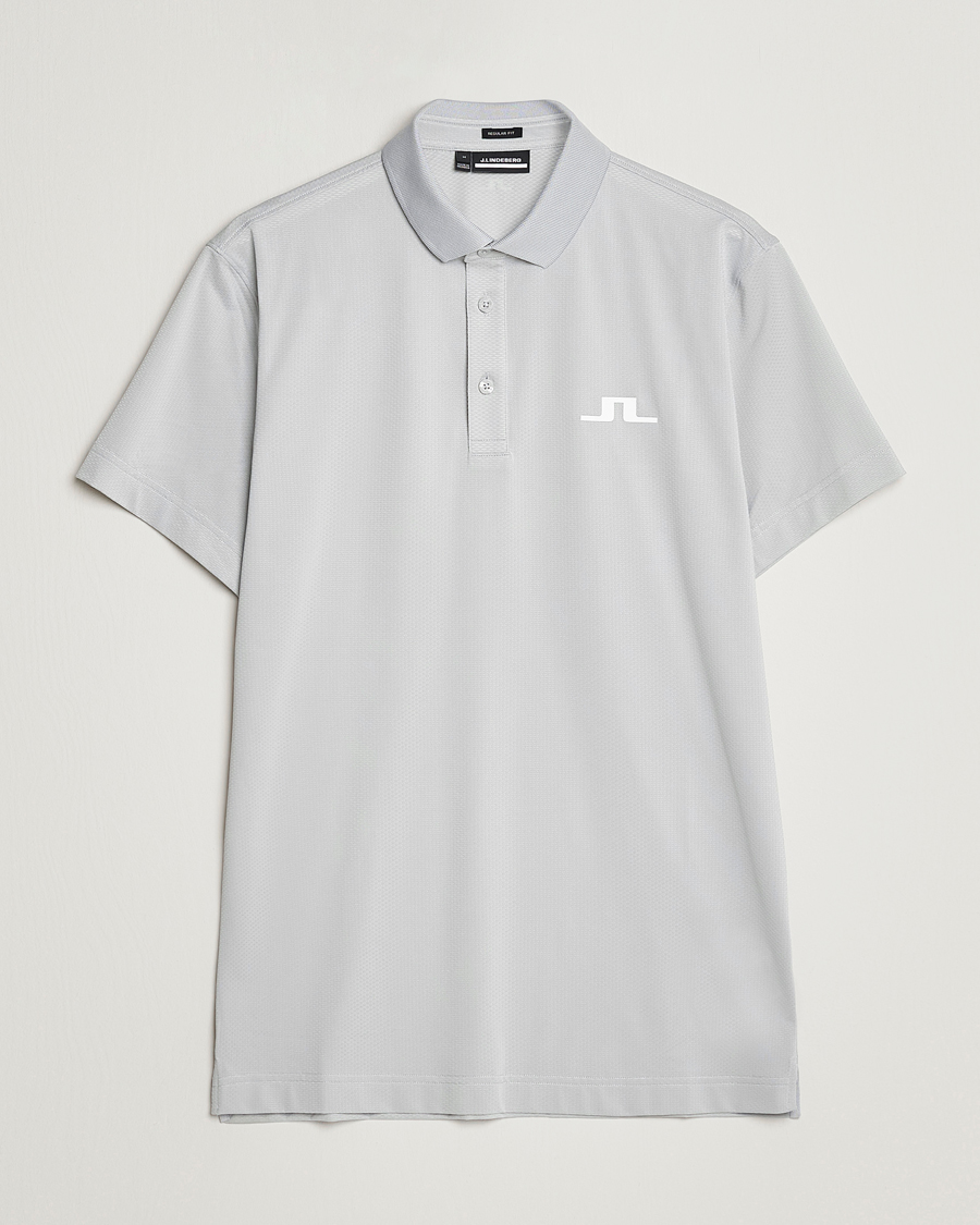 Herr | Pikéer | J.Lindeberg | Bridge Regular Fit Polo High Rise Grey