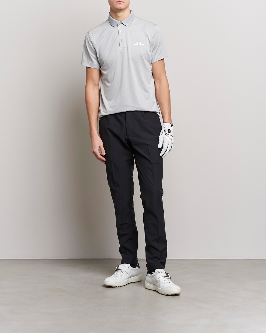 Herr | Pikéer | J.Lindeberg | Bridge Regular Fit Polo High Rise Grey
