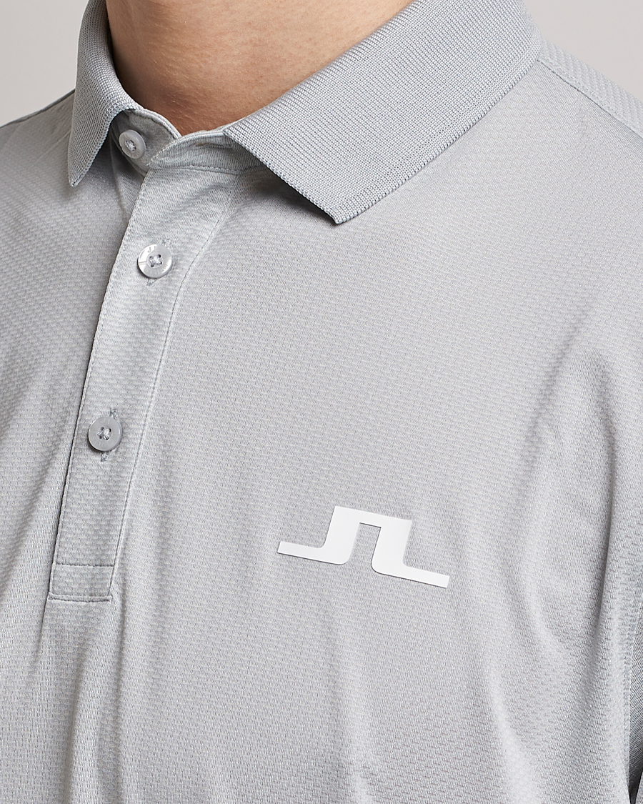 Herr | Pikéer | J.Lindeberg | Bridge Regular Fit Polo High Rise Grey