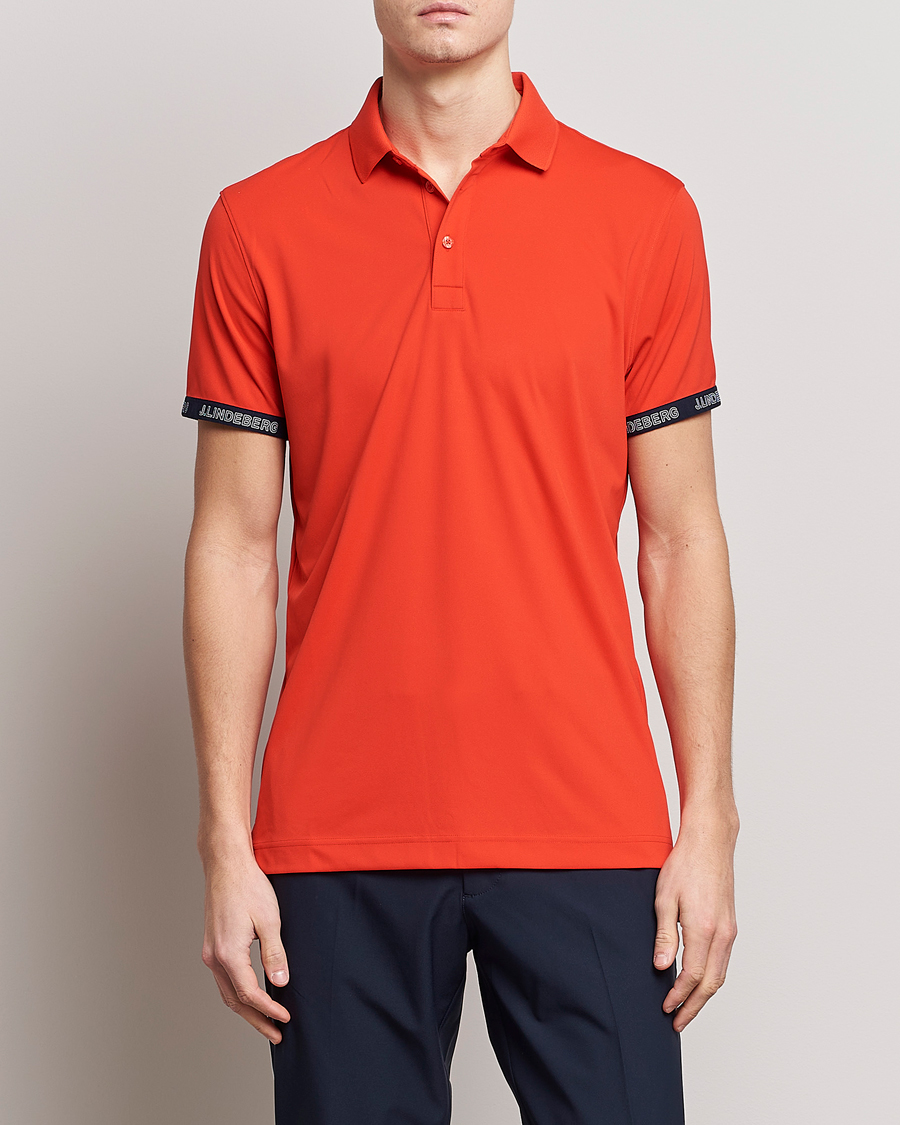 Herr | Pikéer | J.Lindeberg | Guy Regular Fit Polo Fiery Red