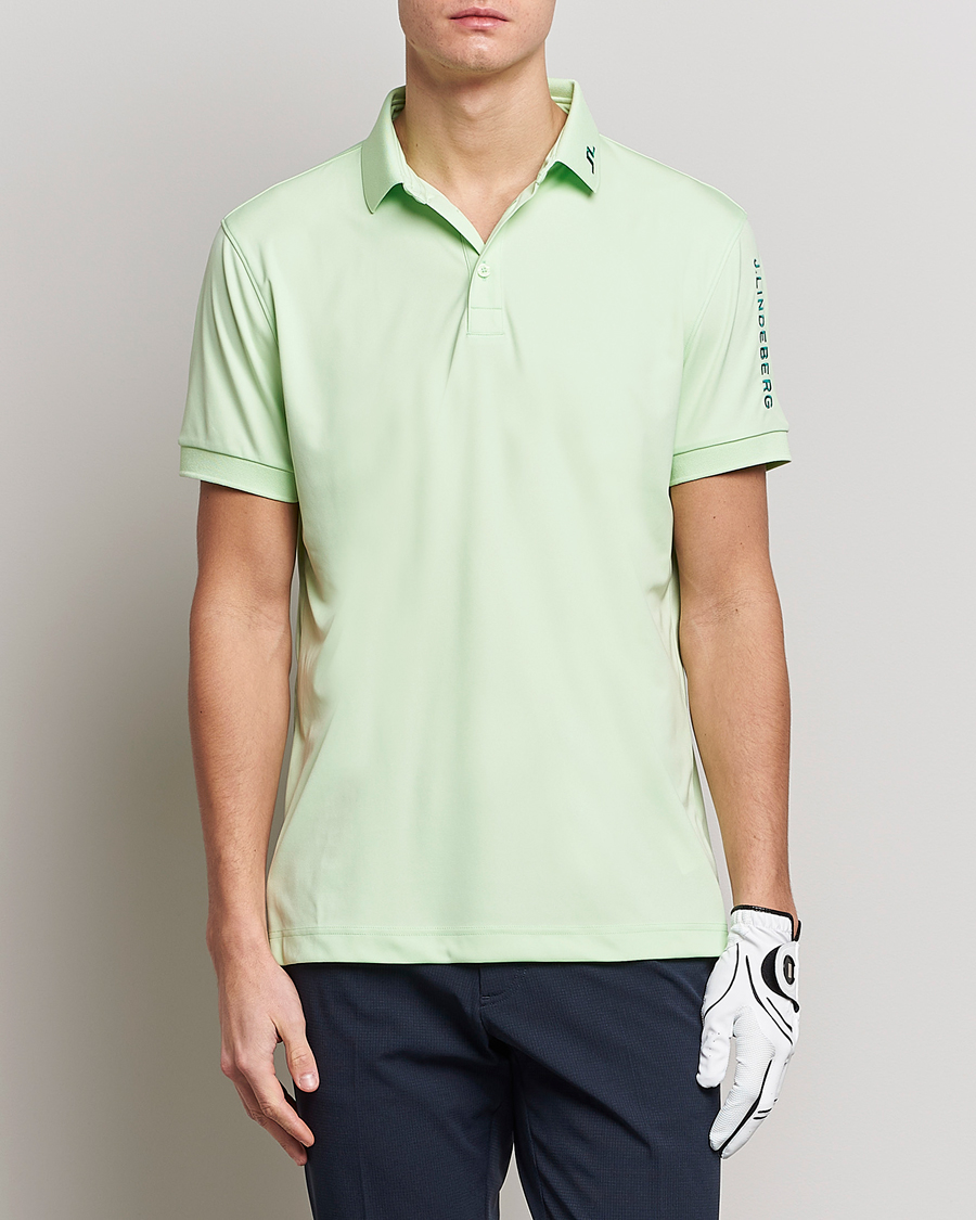 Herr | Pikéer | J.Lindeberg | Tour Tech Regular Fit Polo Patina Green